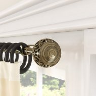 Buono II - Finial Filigree Single Curtain Rod Hardware Set Buono II - Finial Filigree Single Curtain Rod Hardware Set