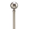 Cherell Solid Knob Single Curtain Rod and Hardware Set