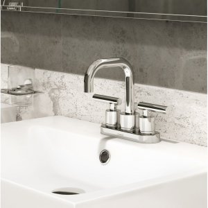 Dia Centerset Bathroom Faucet with Drain Assembly