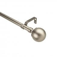 Cherell Solid Knob Single Curtain Rod and Hardware Set Cherell Solid Knob Single Curtain Rod and Hardware Set